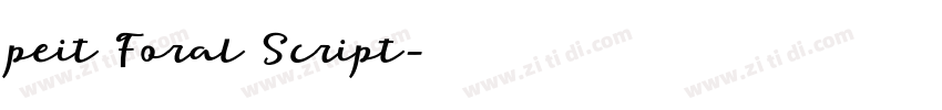 peit Foral Script字体转换